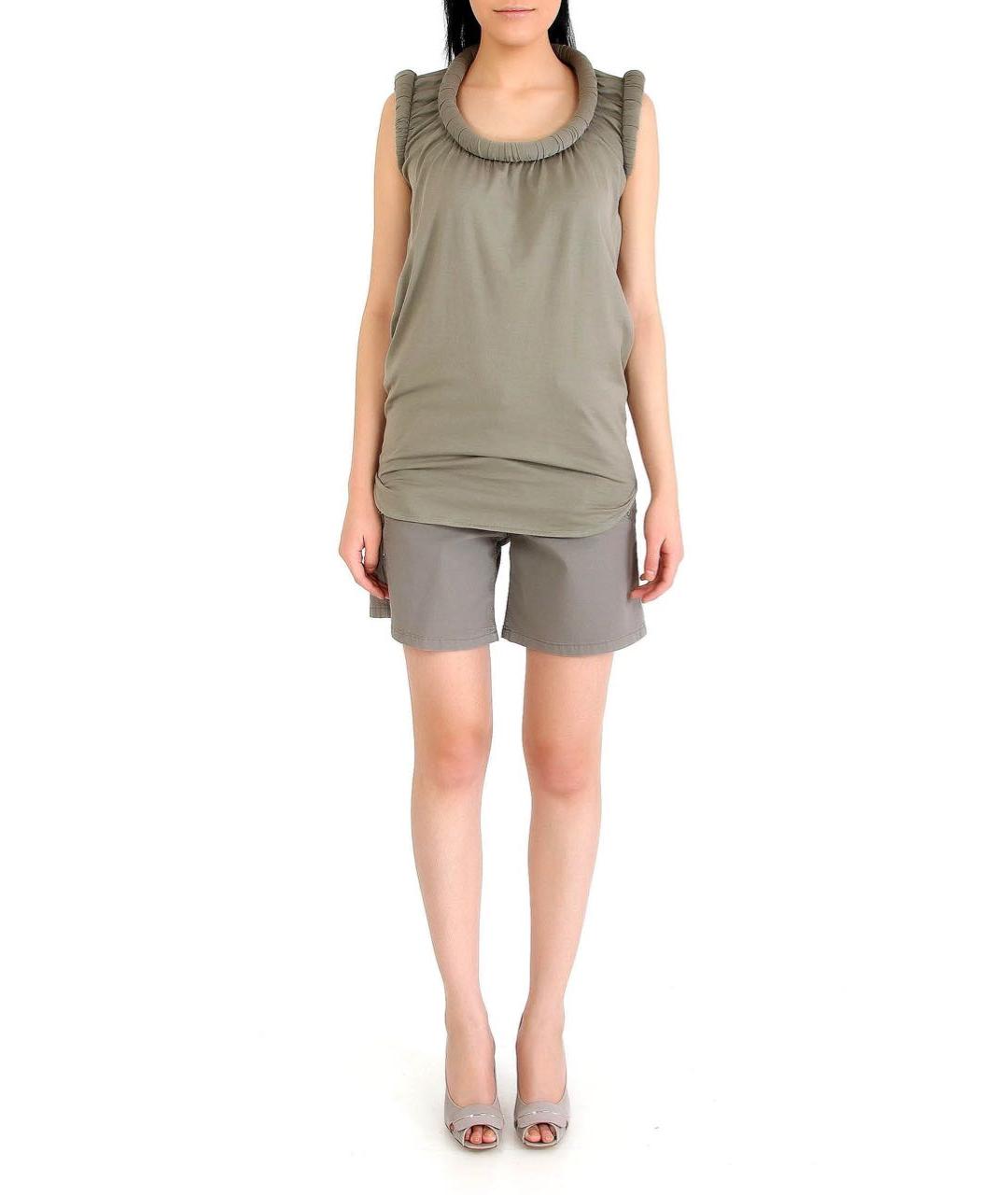 NUDE Хаки хлопковая майка, фото 4