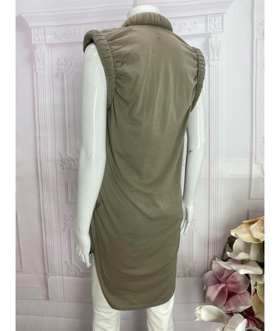 NUDE Хаки хлопковая майка, фото 7