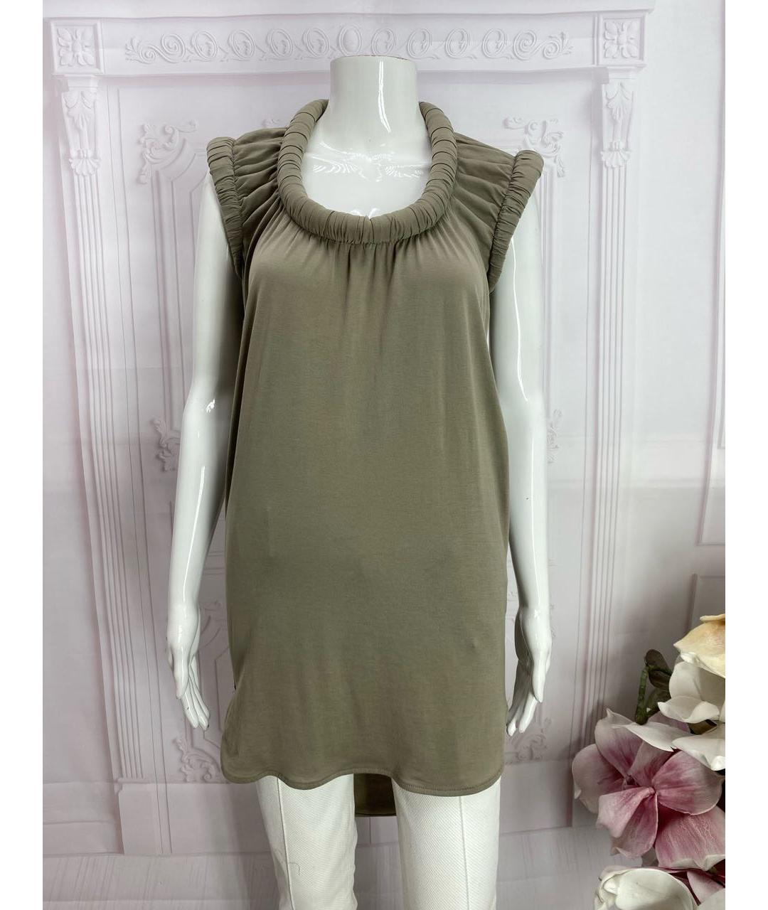 NUDE Хаки хлопковая майка, фото 5