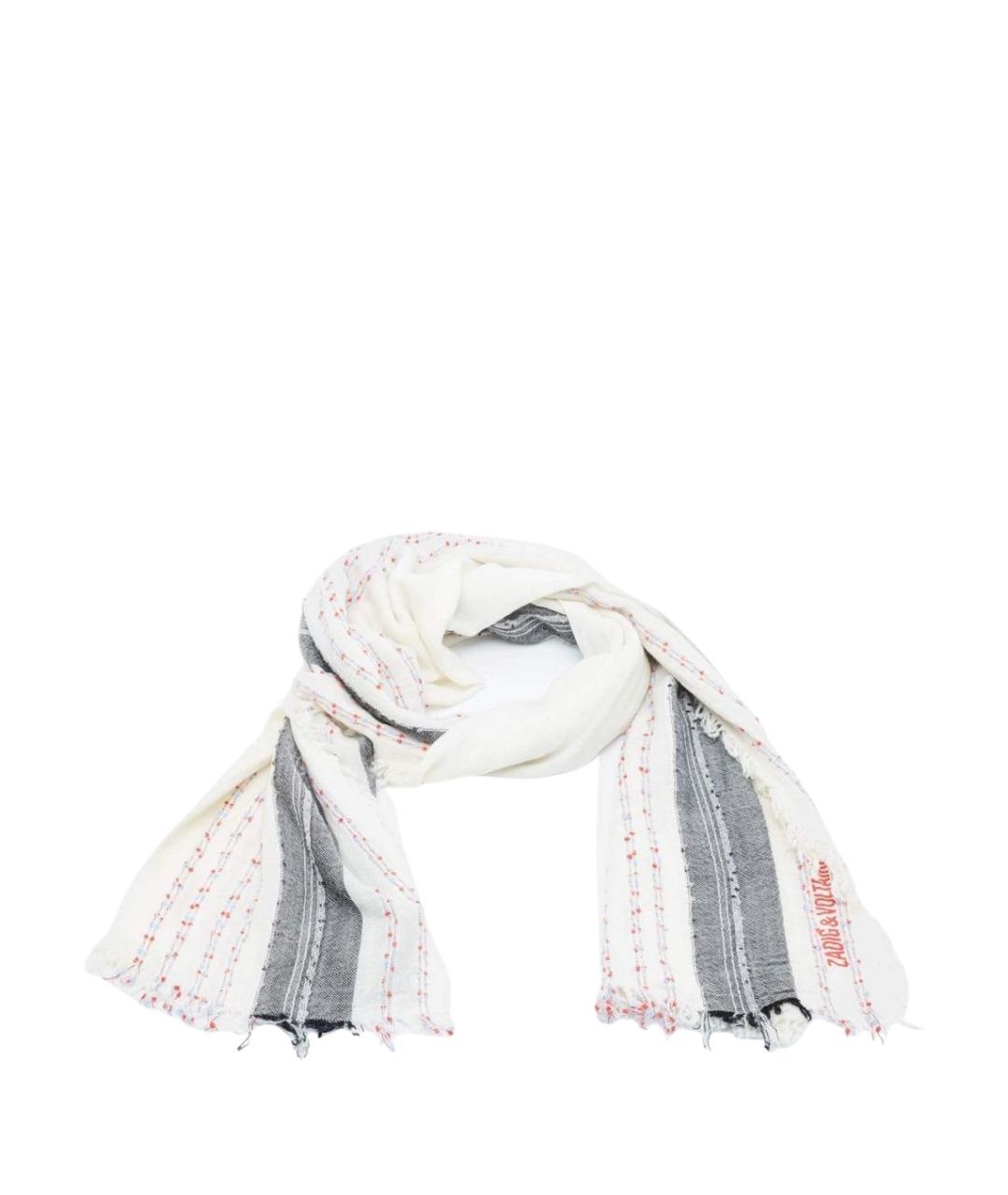ZADIG & VOLTAIRE Белый шерстяной шарф, фото 1