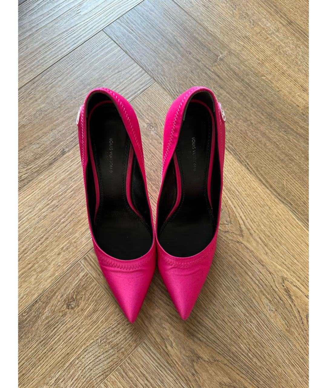 LOUIS VUITTON Розовые текстильные туфли, фото 2