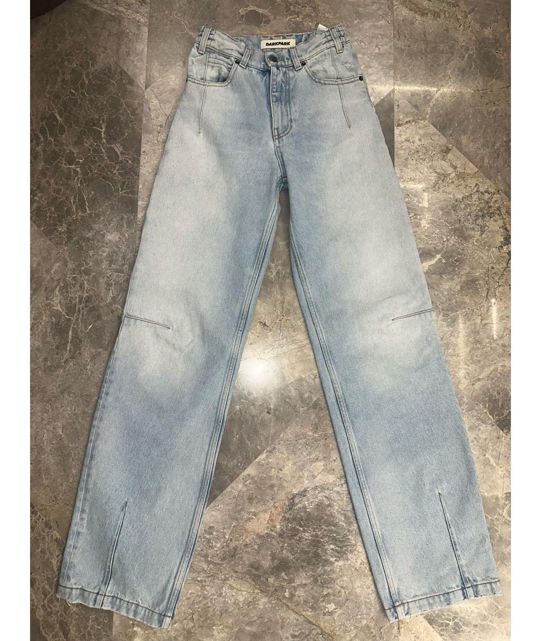 DARKPARK Голубые хлопковые прямые джинсы, фото 5