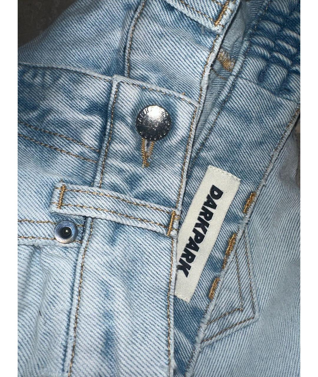 DARKPARK Голубые хлопковые прямые джинсы, фото 3