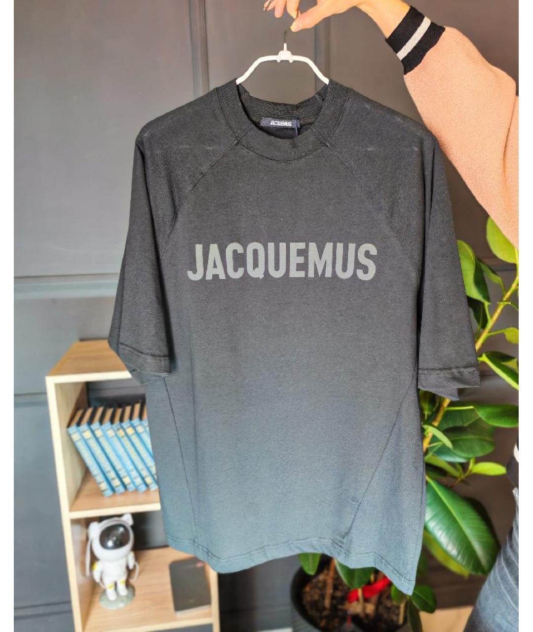 JACQUEMUS Черная хлопковая майка, фото 2