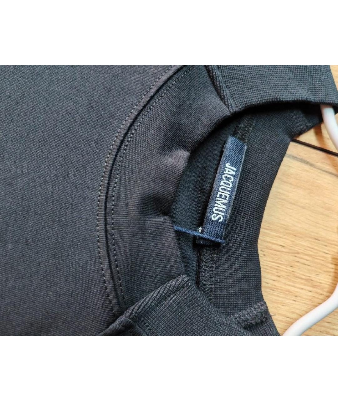 JACQUEMUS Черная хлопковая майка, фото 6