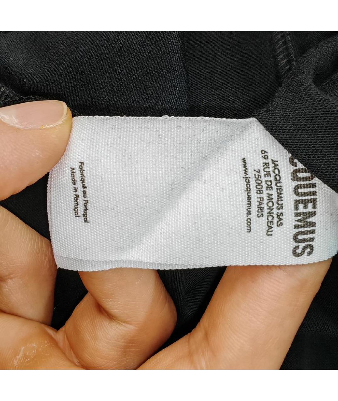 JACQUEMUS Черная хлопковая майка, фото 4