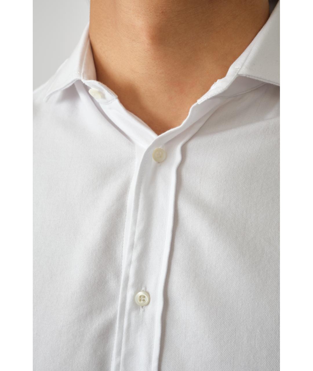 BRUNELLO CUCINELLI Белая хлопковая классическая рубашка, фото 6