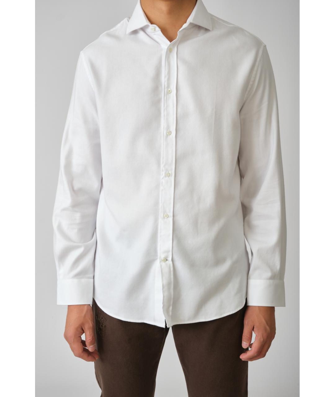 BRUNELLO CUCINELLI Белая хлопковая классическая рубашка, фото 3
