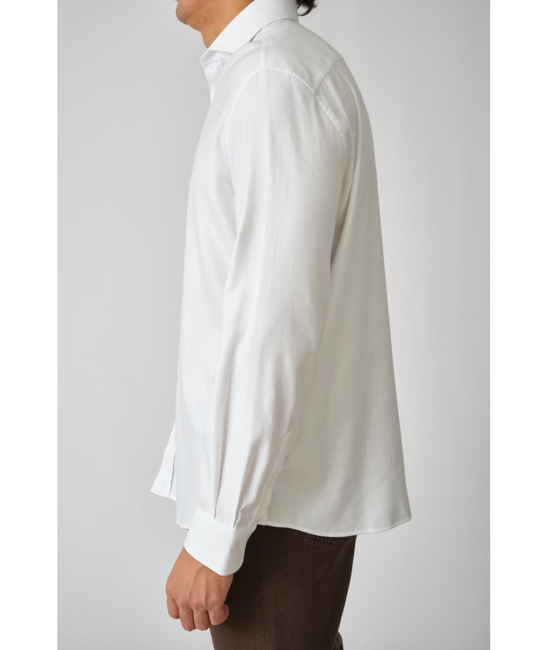 BRUNELLO CUCINELLI Белая хлопковая классическая рубашка, фото 4