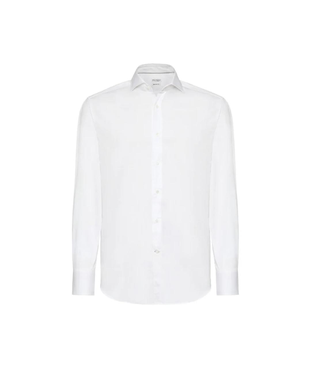 BRUNELLO CUCINELLI Белая хлопковая классическая рубашка, фото 1