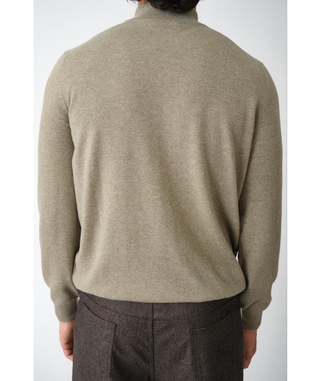 BRUNELLO CUCINELLI Хаки кашемировый джемпер / свитер, фото 5