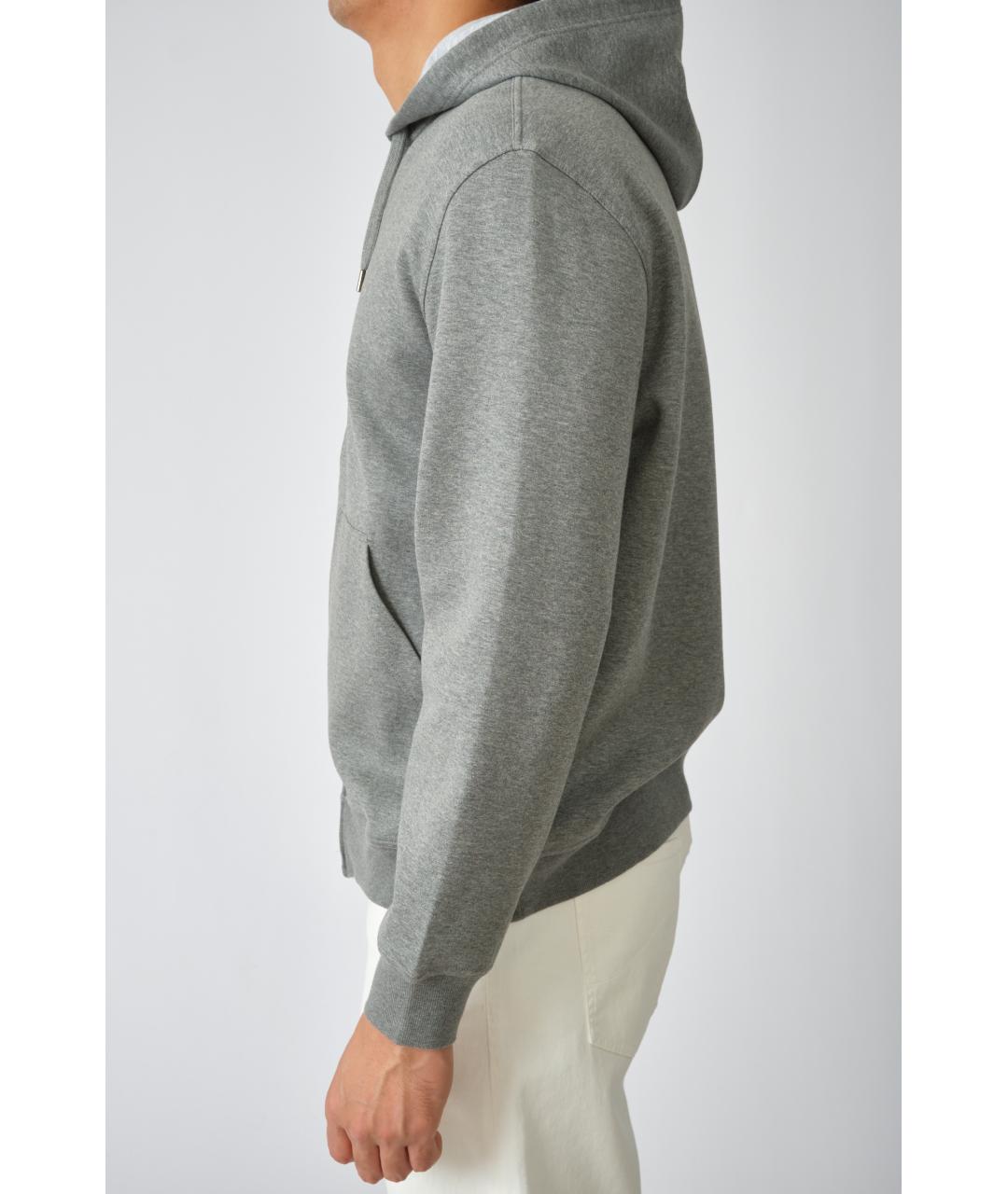 BRUNELLO CUCINELLI Серый хлопковый кардиган, фото 4