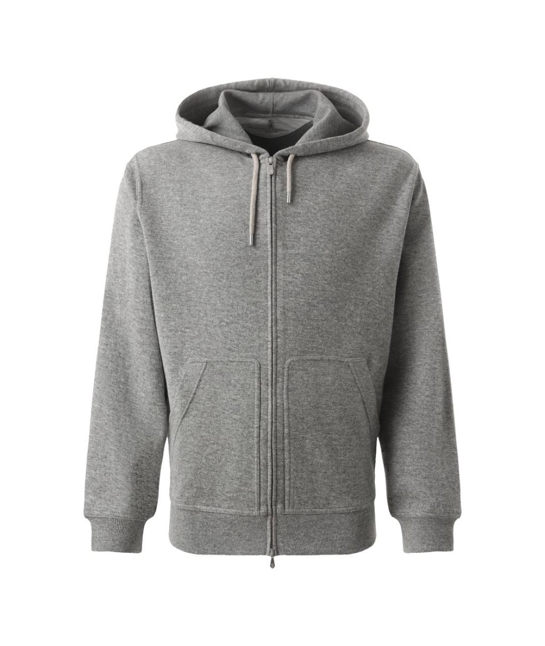 BRUNELLO CUCINELLI Серый хлопковый кардиган, фото 1