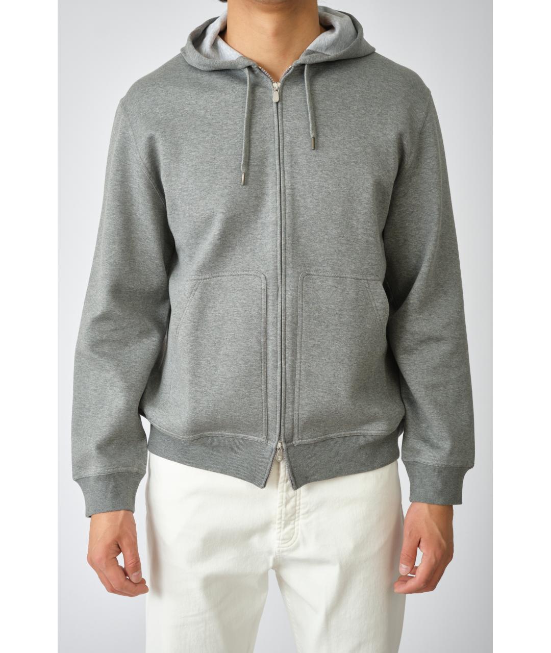 BRUNELLO CUCINELLI Серый хлопковый кардиган, фото 3