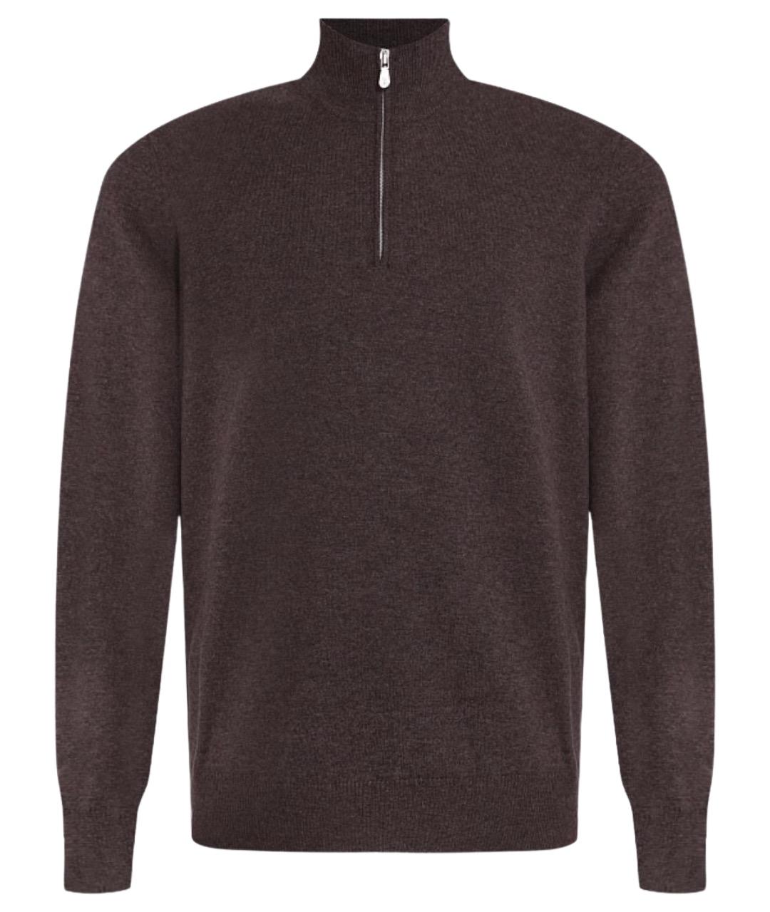 BRUNELLO CUCINELLI Коричневый кашемировый кардиган, фото 1