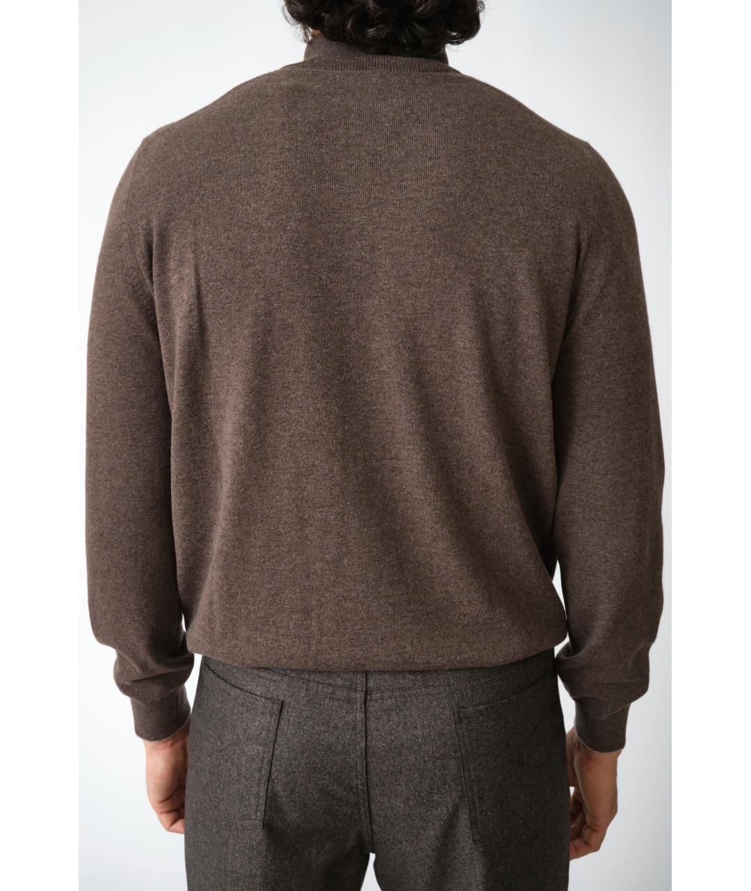 BRUNELLO CUCINELLI Коричневый кашемировый кардиган, фото 4