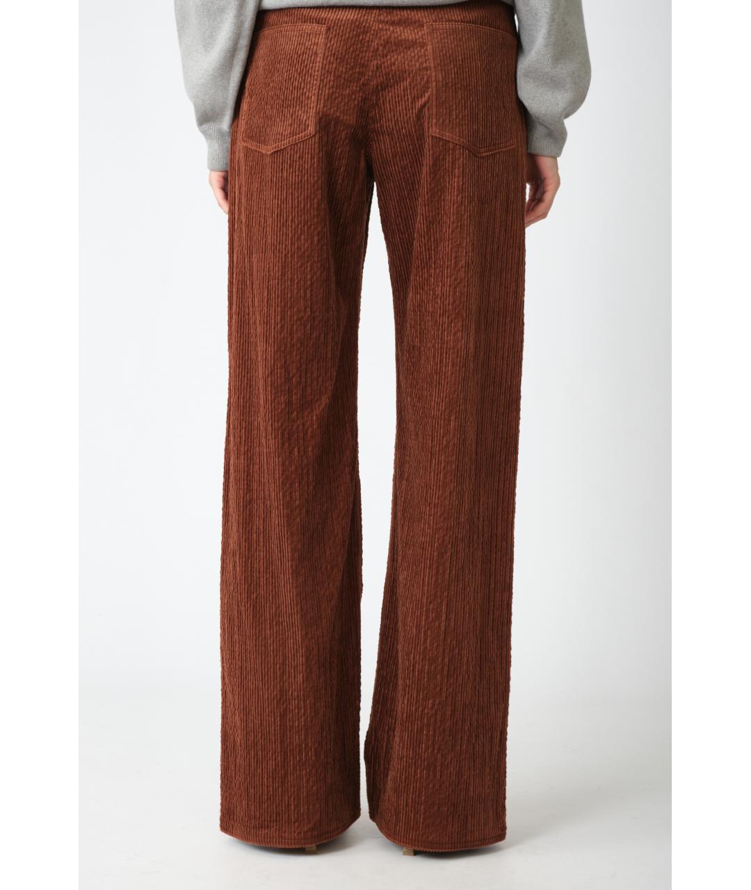 MAGDA BUTRYM Коричневые хлопковые прямые брюки, фото 6