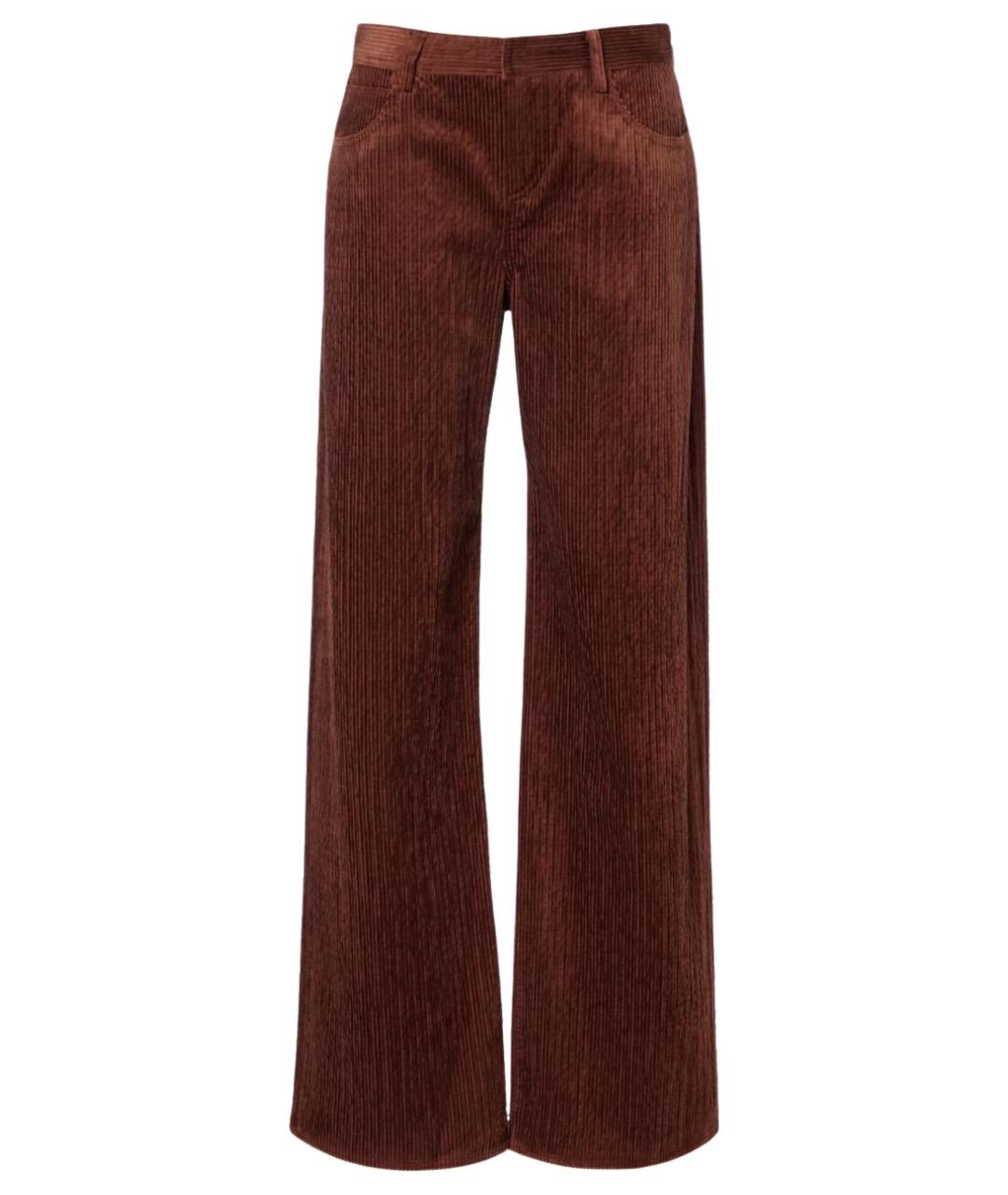 MAGDA BUTRYM Коричневые хлопковые прямые брюки, фото 1