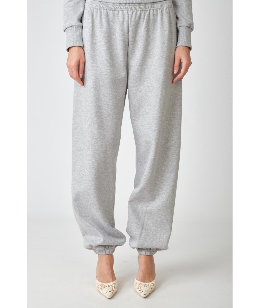 MAGDA BUTRYM Серые хлопковые прямые брюки, фото 2