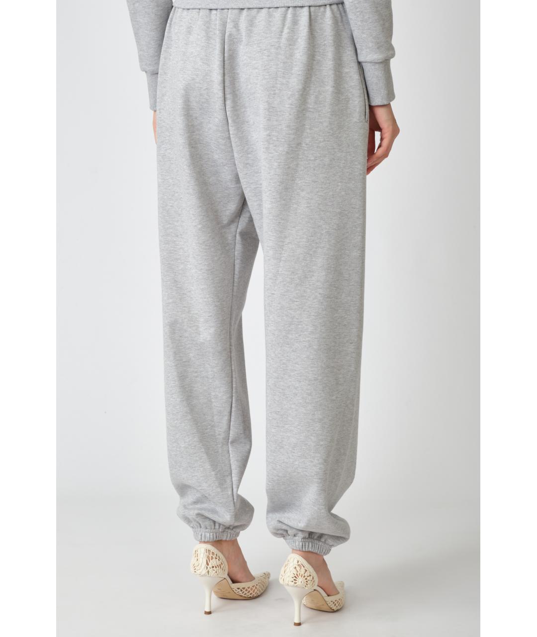 MAGDA BUTRYM Серые хлопковые прямые брюки, фото 5