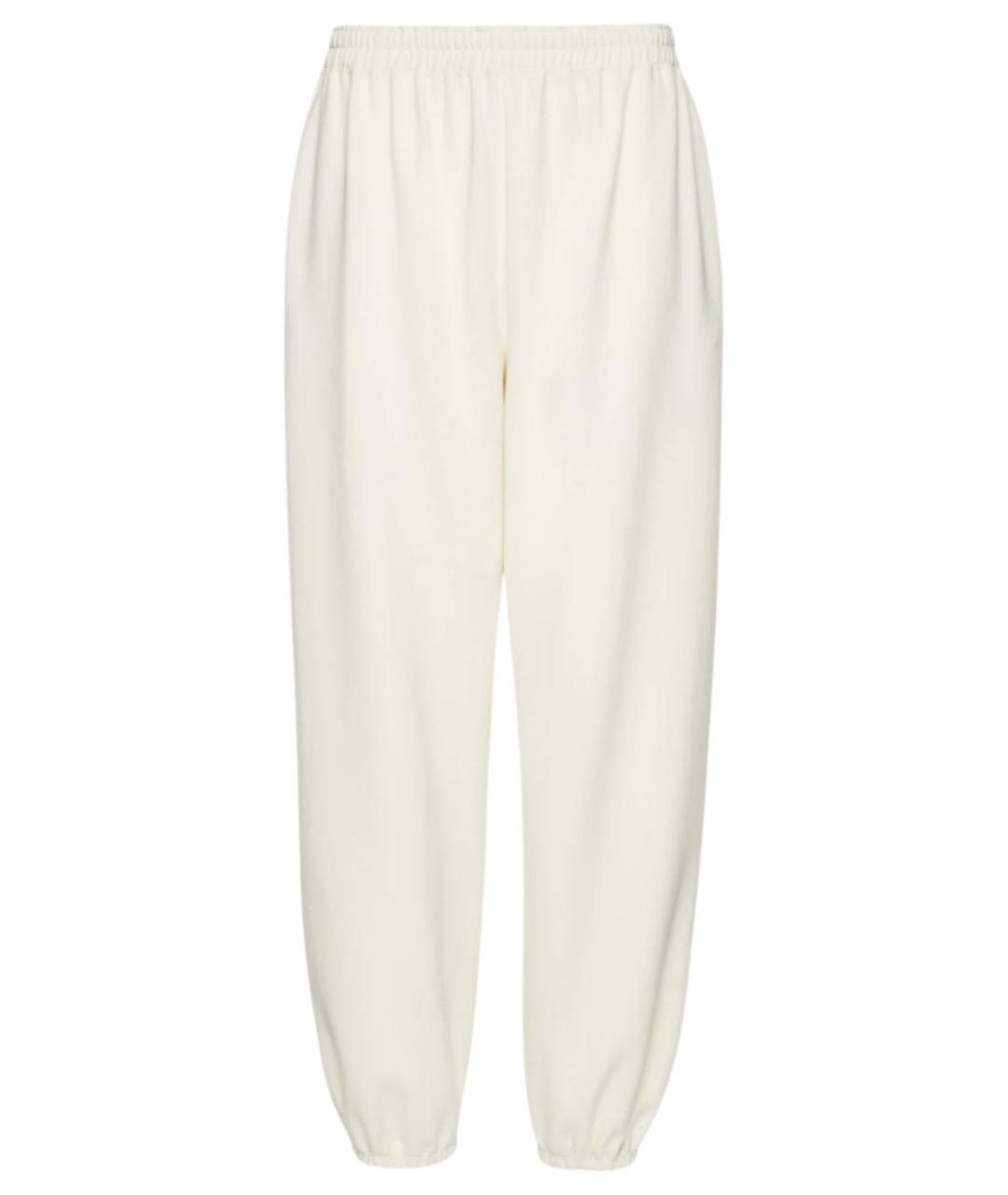 MAGDA BUTRYM Белые полиэстеровые прямые брюки, фото 1