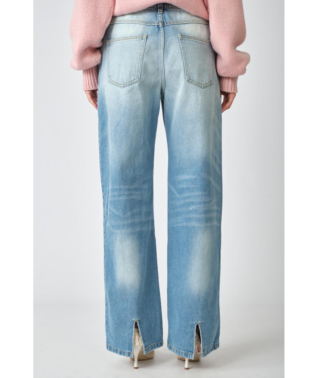 MAGDA BUTRYM Голубые хлопковые прямые джинсы, фото 5