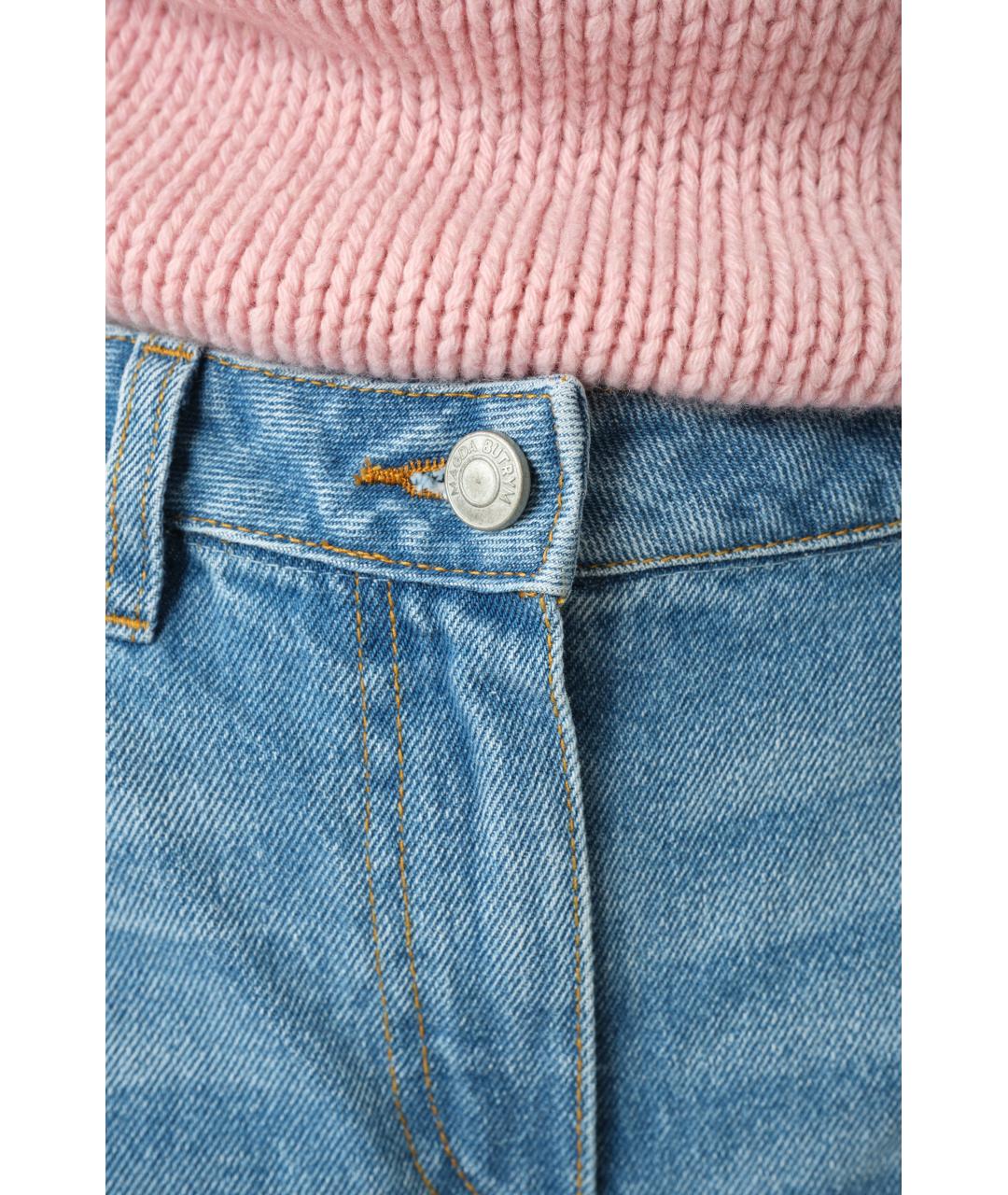 MAGDA BUTRYM Голубые хлопковые прямые джинсы, фото 7