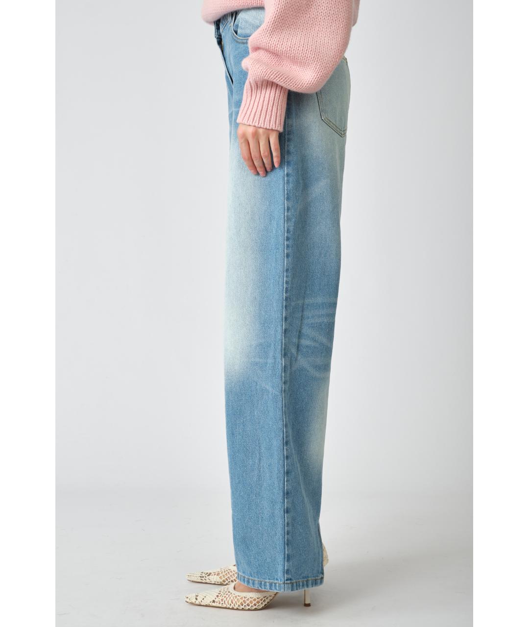 MAGDA BUTRYM Голубые хлопковые прямые джинсы, фото 4