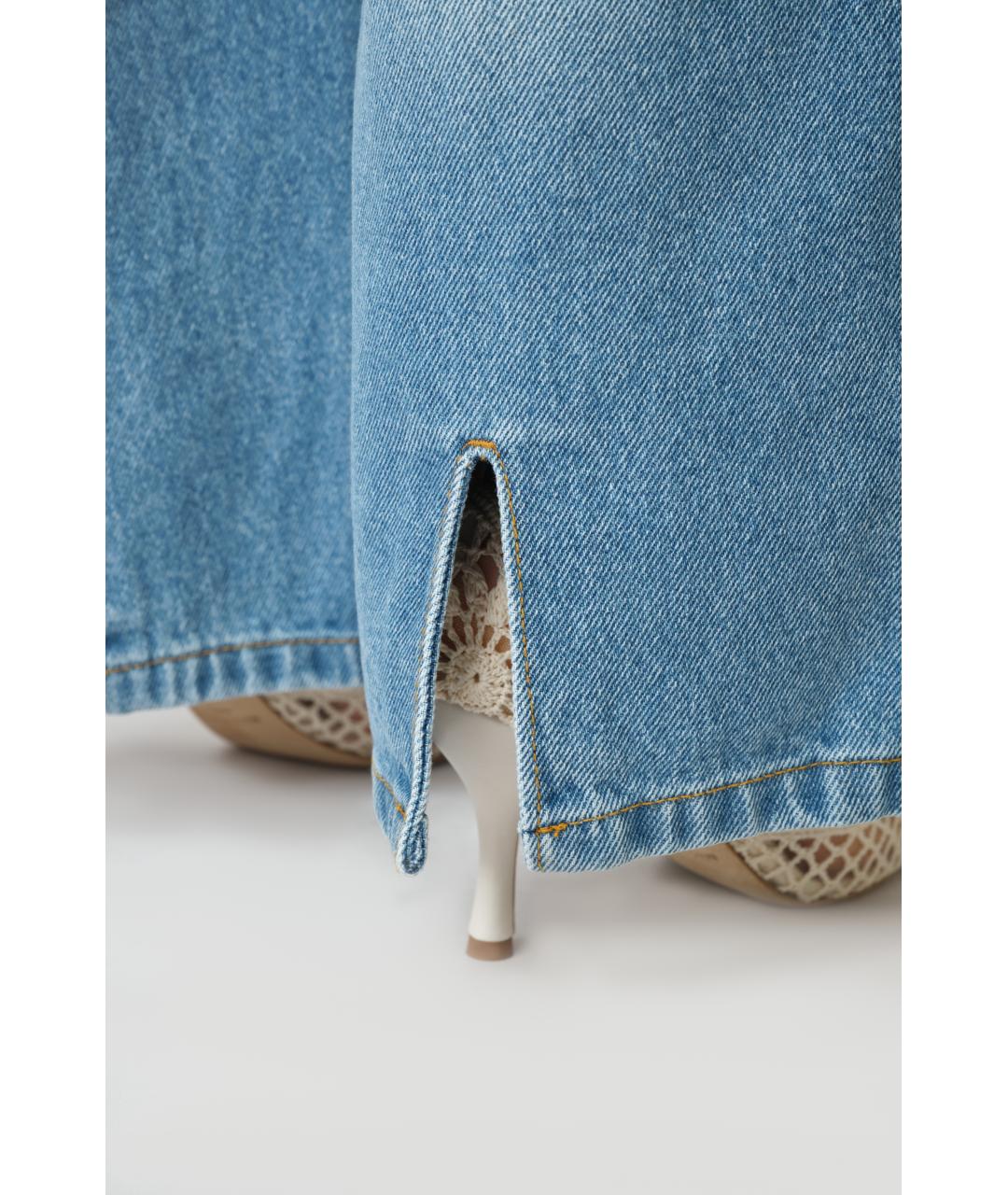 MAGDA BUTRYM Голубые хлопковые прямые джинсы, фото 6