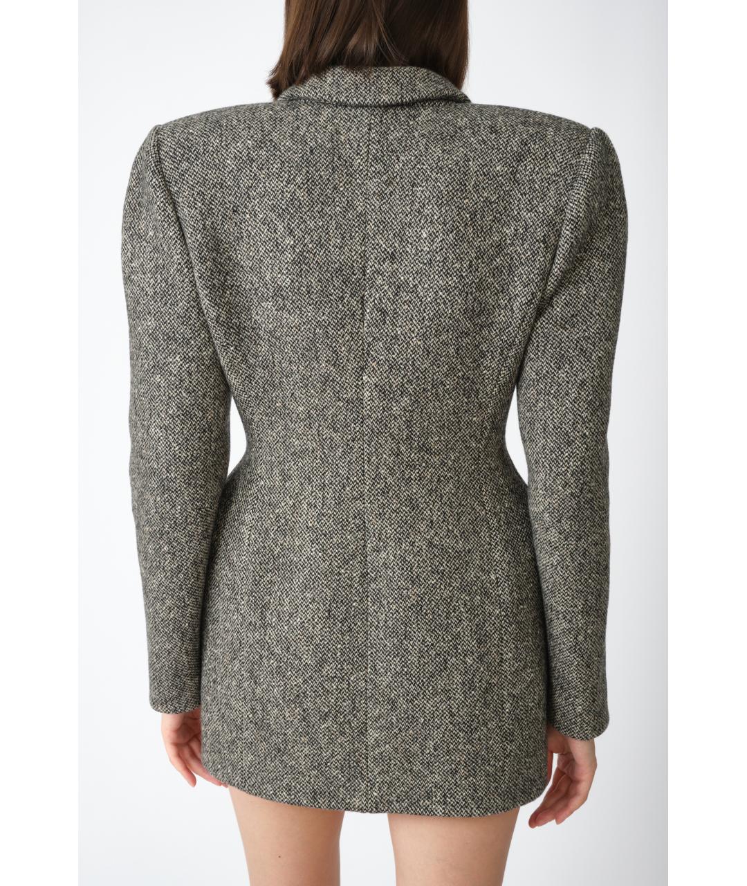 MAGDA BUTRYM Серый шерстяной жакет/пиджак, фото 8