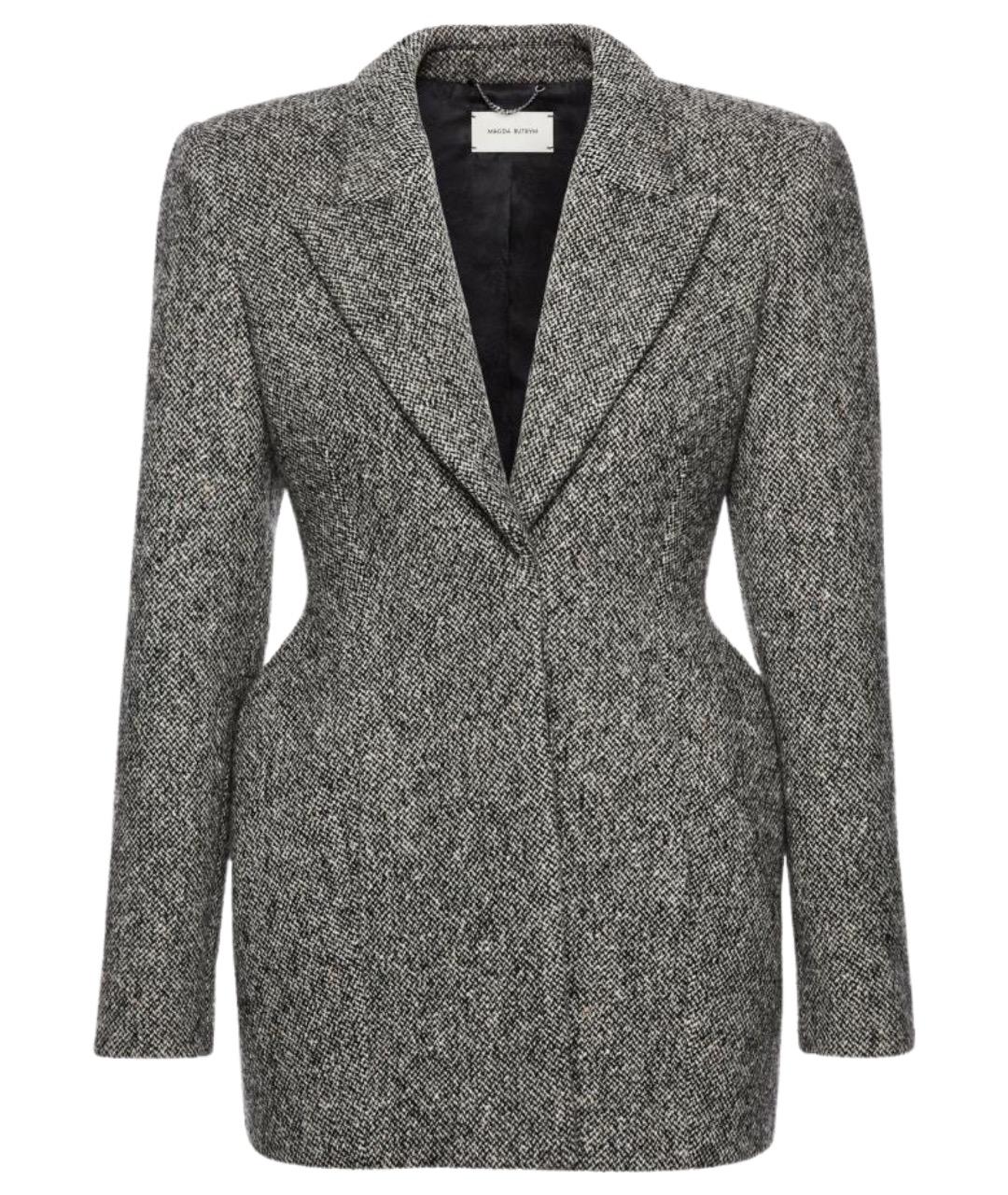 MAGDA BUTRYM Серый шерстяной жакет/пиджак, фото 1