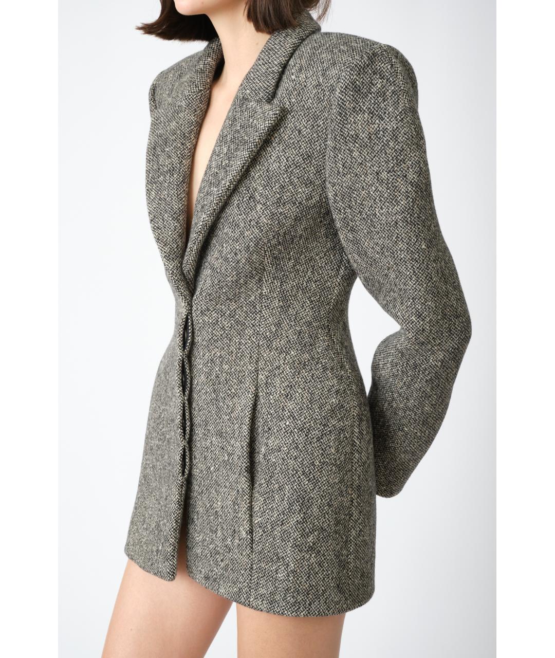 MAGDA BUTRYM Серый шерстяной жакет/пиджак, фото 6