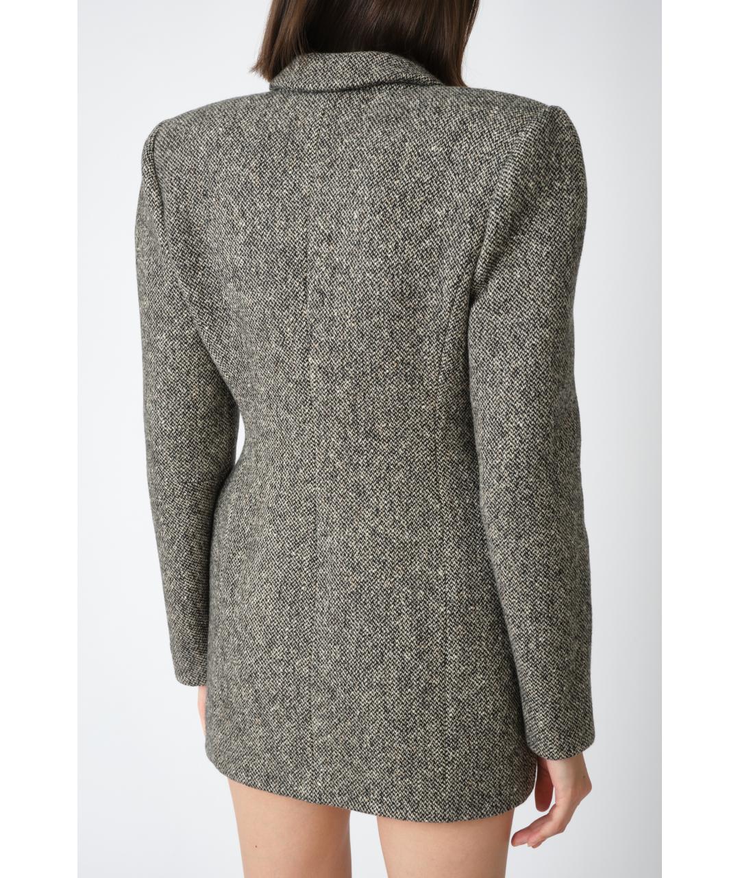 MAGDA BUTRYM Серый шерстяной жакет/пиджак, фото 7