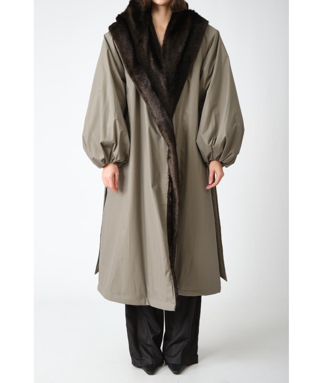 MAGDA BUTRYM Серое хлопковое пальто, фото 3