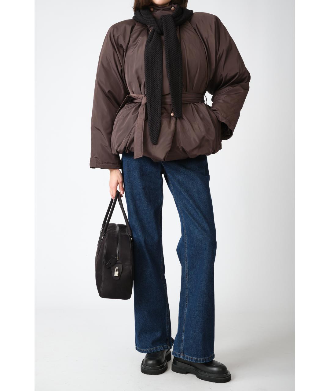 MAGDA BUTRYM Коричневая полиамидовая куртка, фото 3