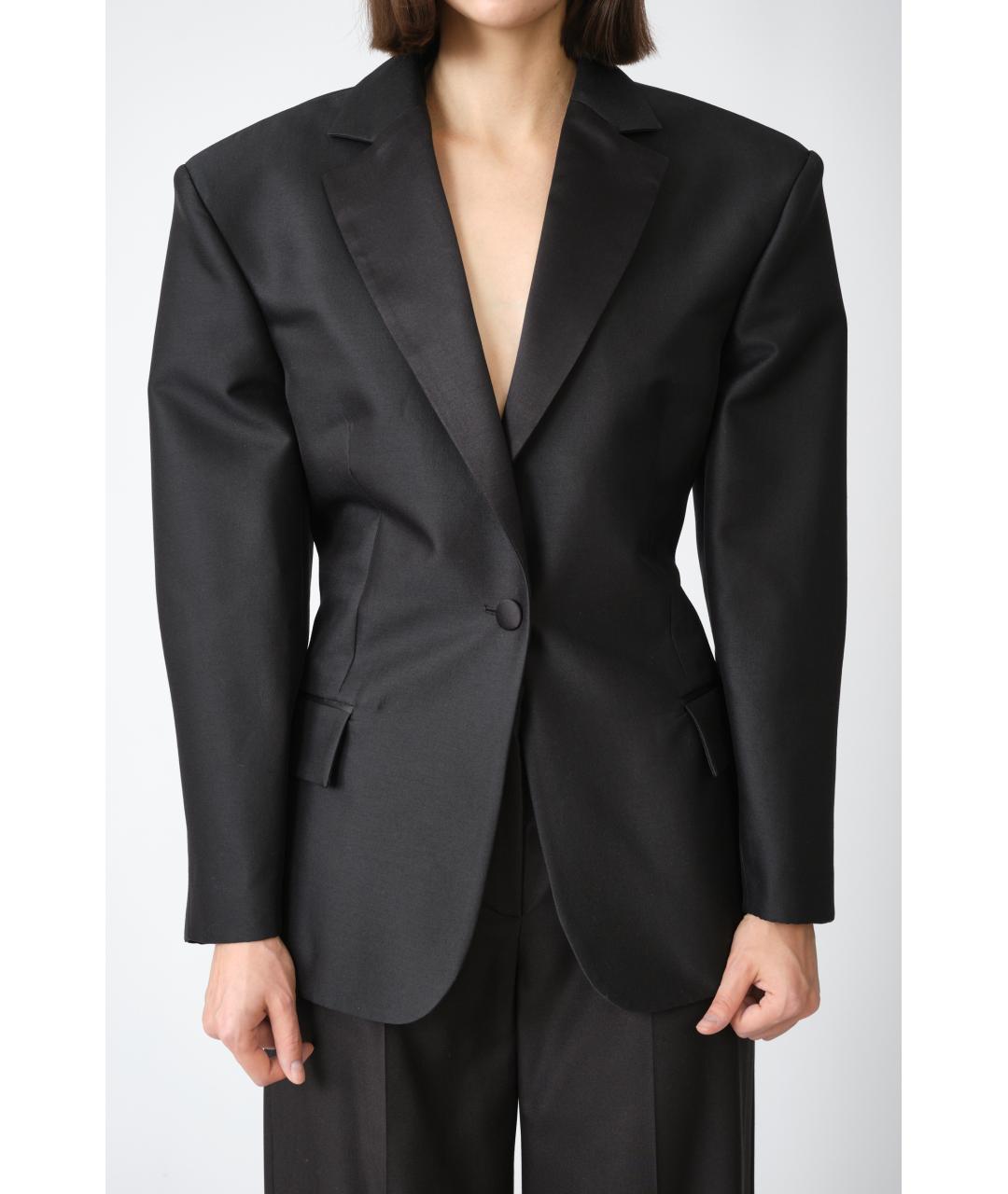 MAGDA BUTRYM Черный шерстяной жакет/пиджак, фото 7