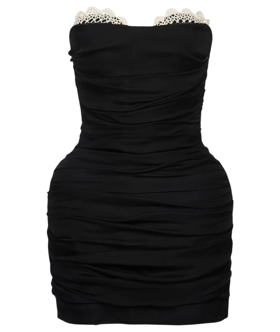 MAGDA BUTRYM Черное шелковое коктейльное платье, фото 1