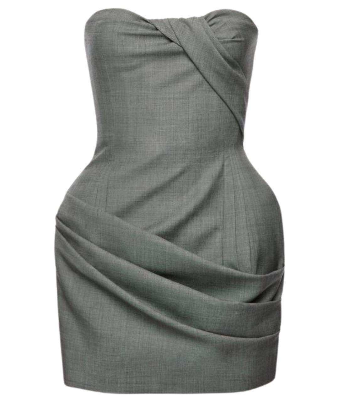 MAGDA BUTRYM Серое шерстяное вечернее платье, фото 1