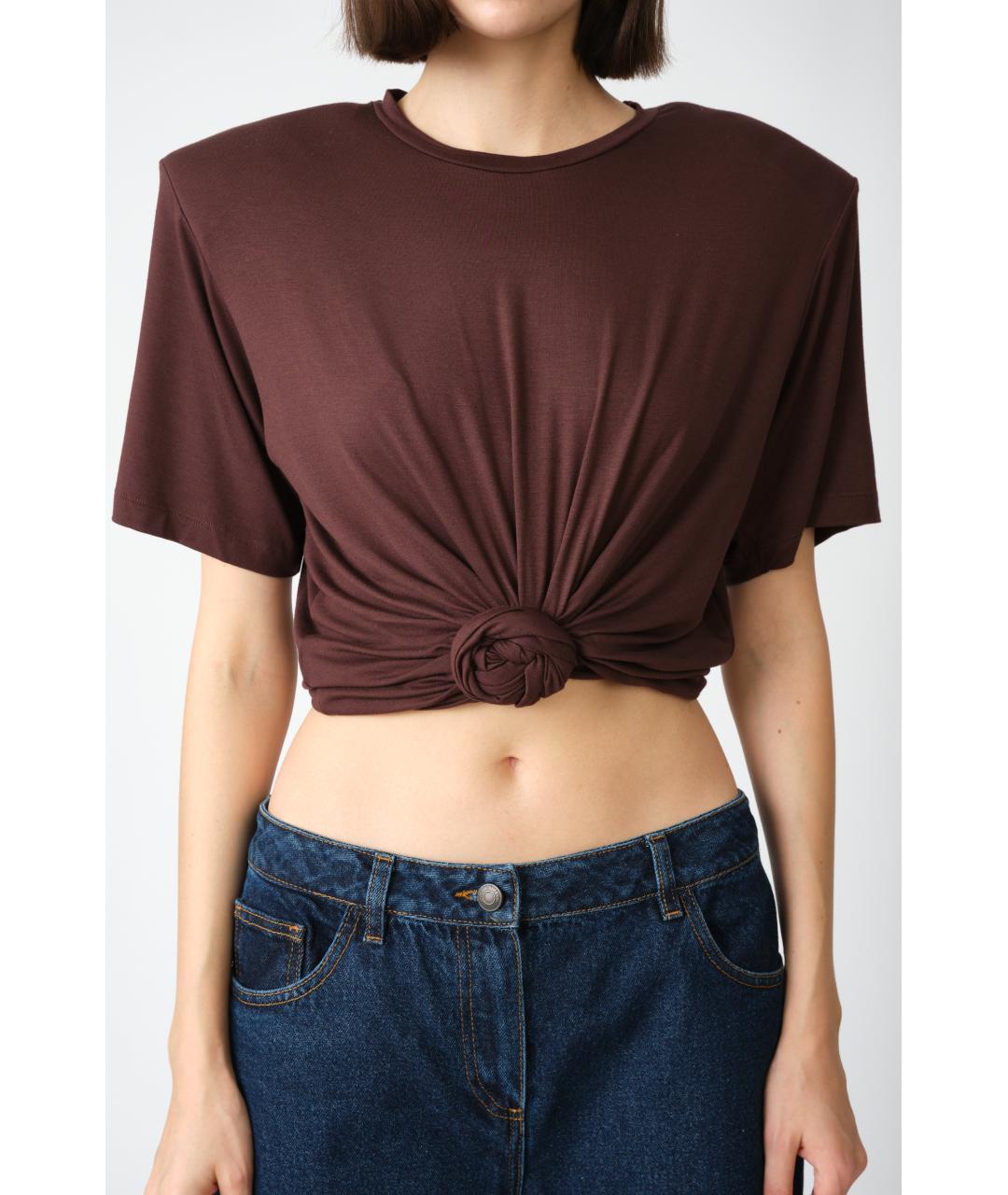 MAGDA BUTRYM Бордовая футболка, фото 4