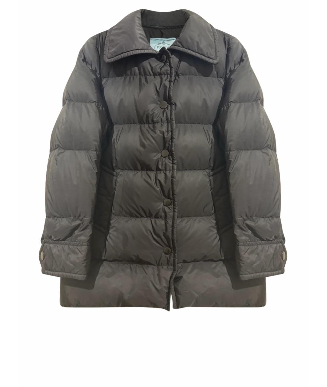 PRADA Черный полиэстеровый пуховик, фото 1