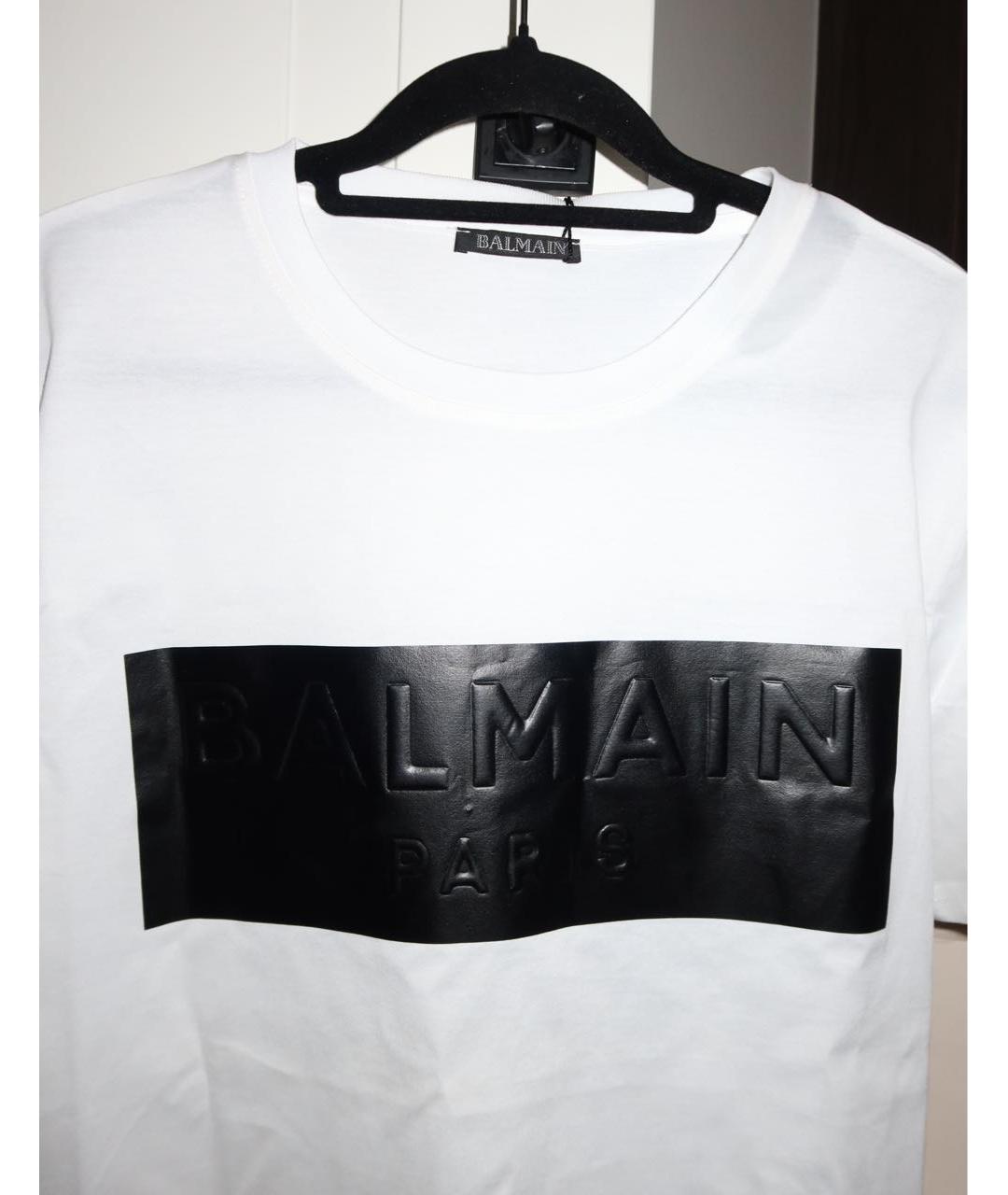 BALMAIN Белая хлопковая футболка, фото 3