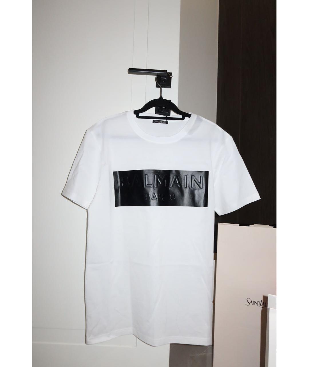 BALMAIN Белая хлопковая футболка, фото 7