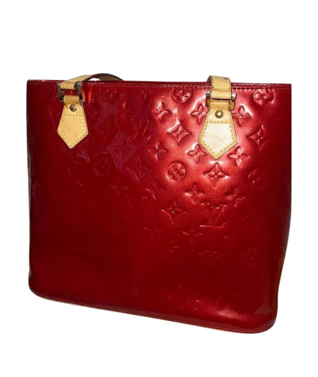 LOUIS VUITTON Красная сумка тоут из лакированной кожи, фото 1