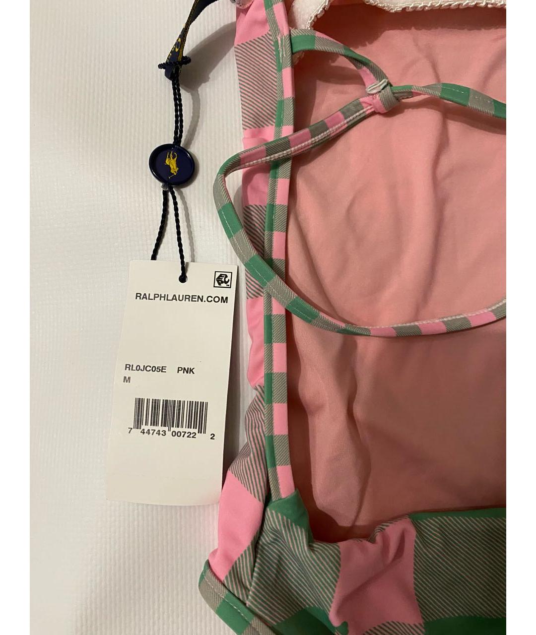POLO RALPH LAUREN Розовый полиамидовый купальник, фото 7