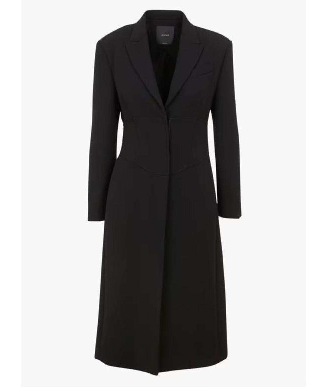 PINKO Черное шерстяное пальто, фото 5
