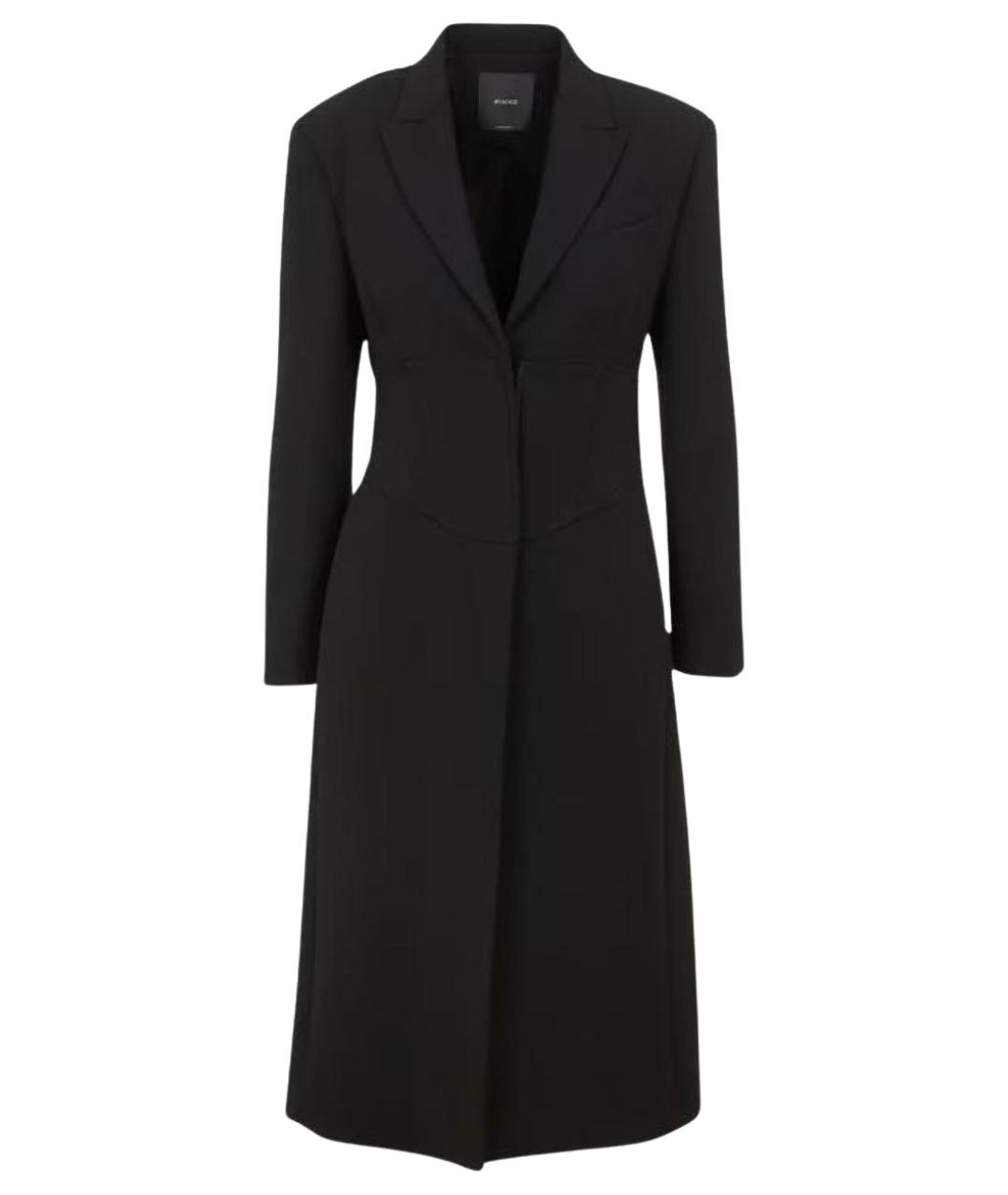 PINKO Черное шерстяное пальто, фото 1