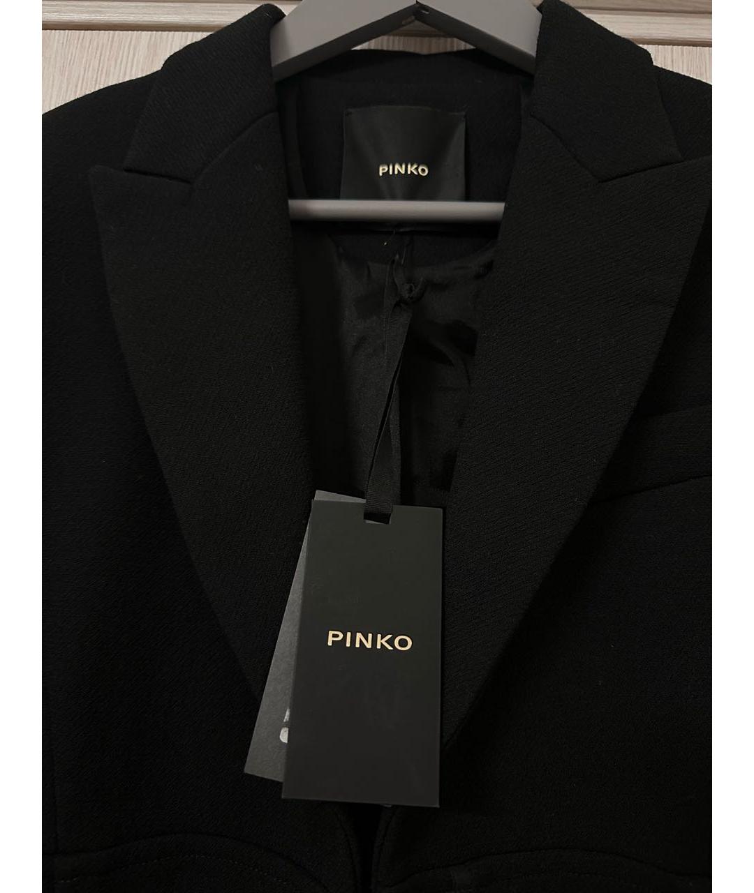 PINKO Черное шерстяное пальто, фото 3