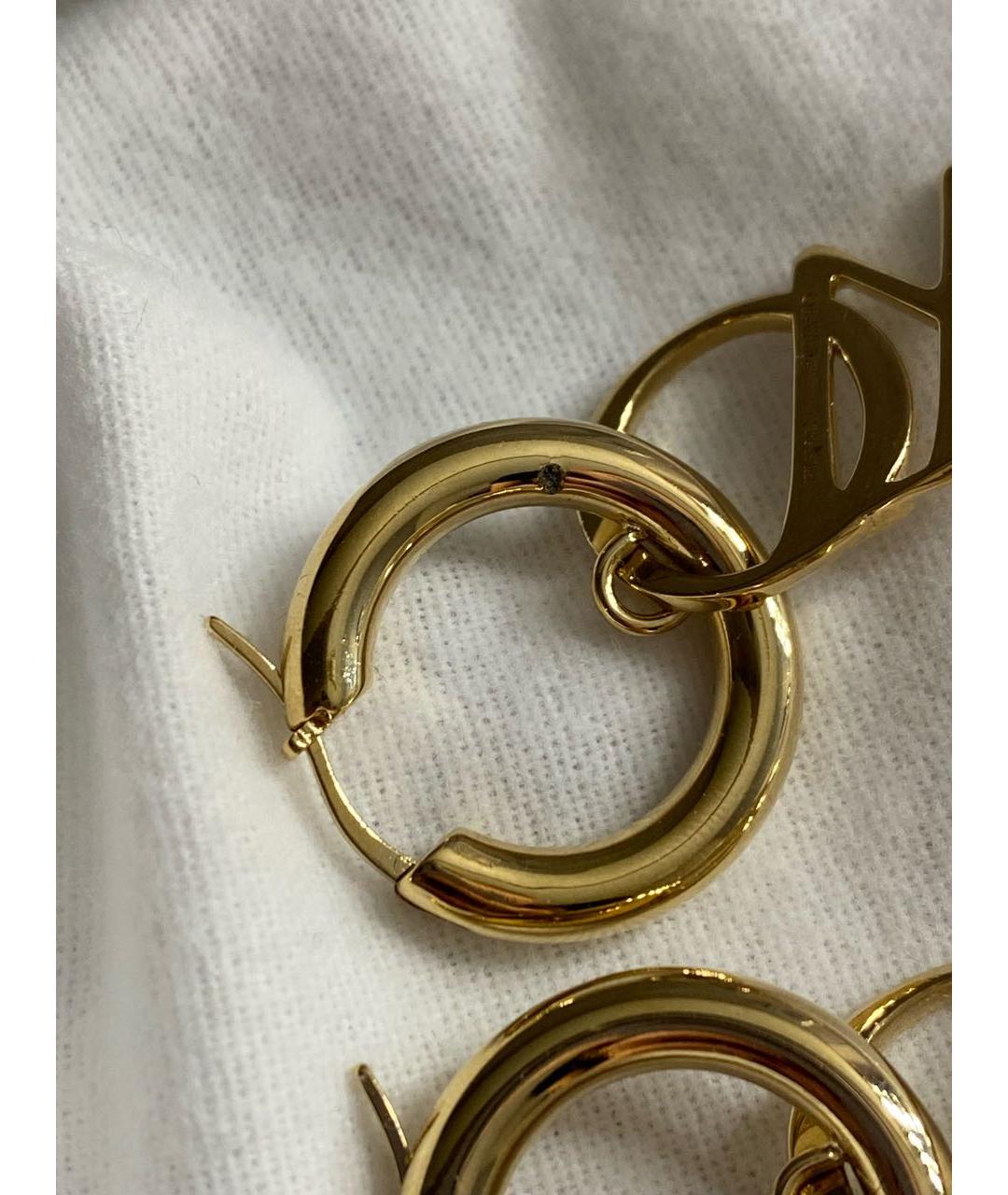 OFF-WHITE Золотые латунные серьги, фото 8