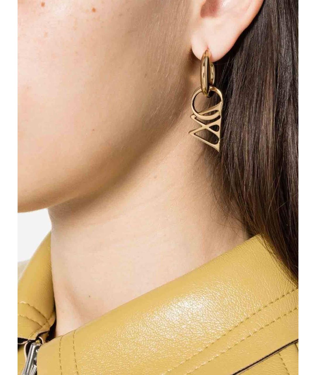 OFF-WHITE Золотые латунные серьги, фото 5