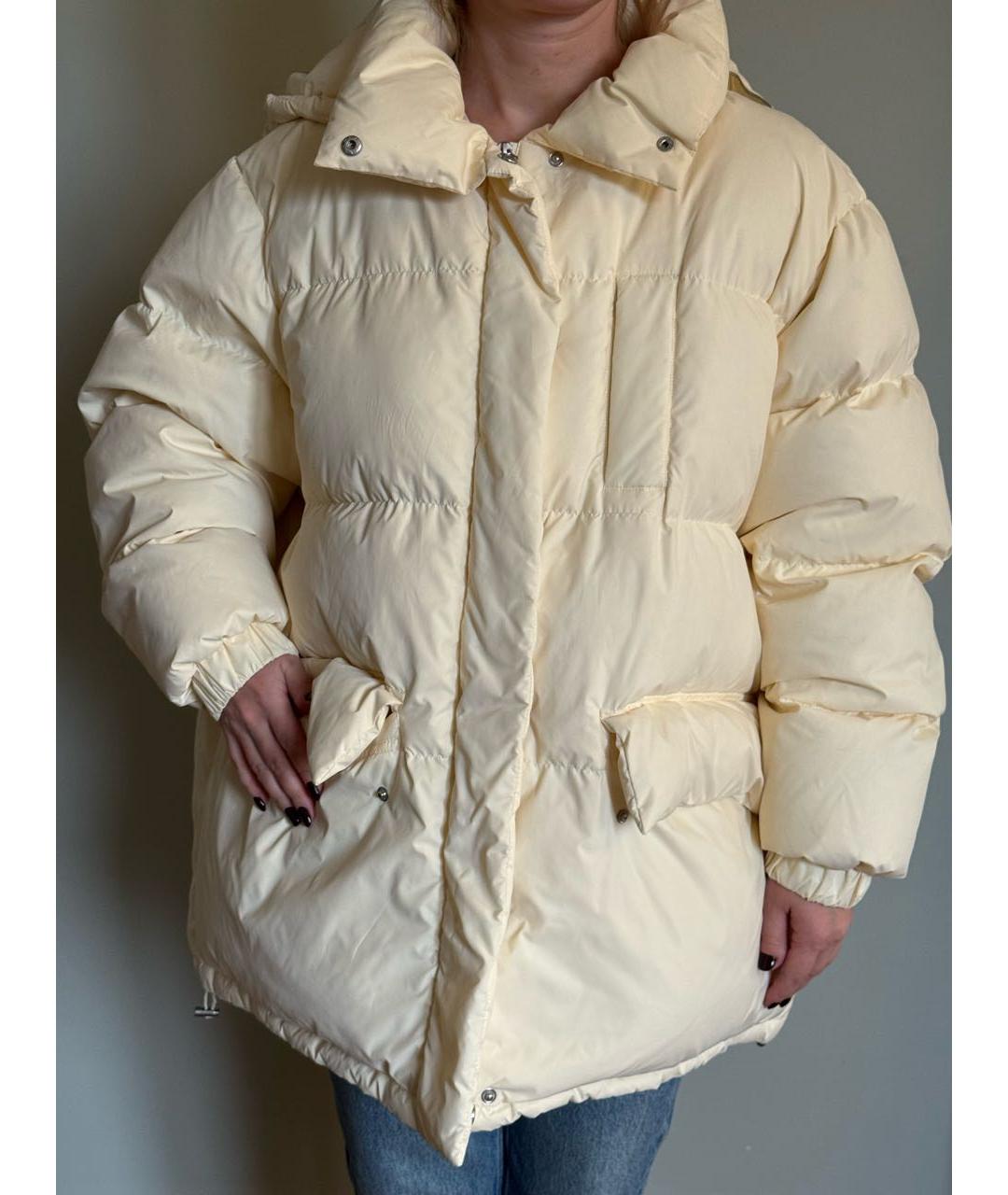 THE FRANKIE SHOP Желтый полиэстеровый пуховик, фото 5